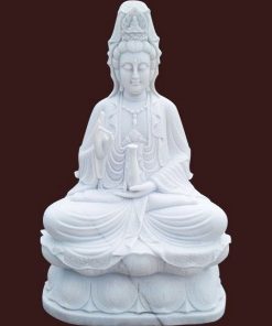 TƯỢNG PHẬT QUAN ÂM NGỒI ĐÁ TRẮNG