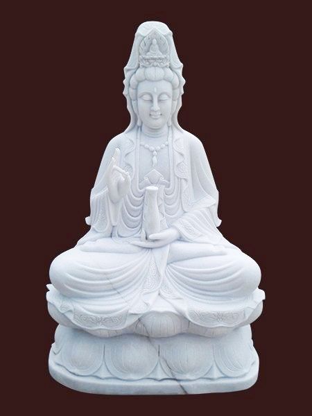 TƯỢNG PHẬT QUAN ÂM NGỒI ĐÁ TRẮNG